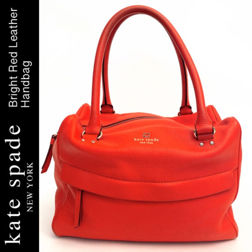 Kate Spade New York Bright Red Leather Handbag